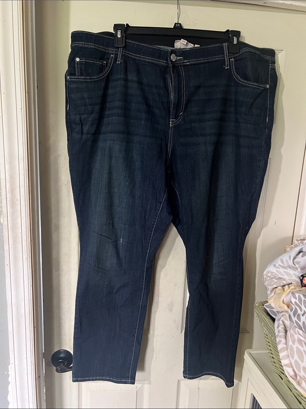 EVRI Blue Denim Jeans with Black Trim